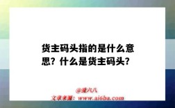 货主码头指的是什么意思？什么是货主码头？