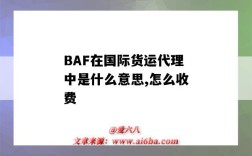 BAF在国际货运代理中是什么意思,怎么收费（国际货运代理公司）