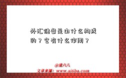 外汇储备是由什么构成的？它有什么作用？