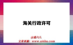 海关行政许可