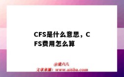 CFS是什么意思，CFS费用怎么算（CFS费用是什么意思）