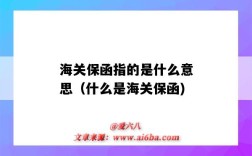 海关保函指的是什么意思（什么是海关保函)