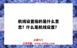 航线设置指的是什么意思？什么是航线设置？