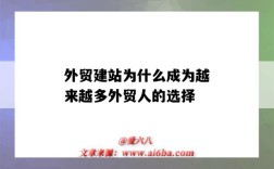 外贸建站为什么成为越来越多外贸人的选择（外贸建站哪个好）