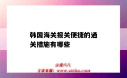 韩国海关报关便捷的通关措施有哪些（过韩国海关技巧）