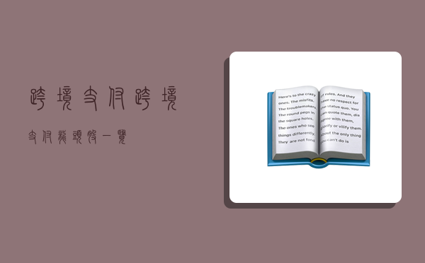 跨境 支付,跨境支付龙头股一览-图1