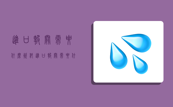 进口报关需要什么资料,进口报关需要什么资料和手续-图1