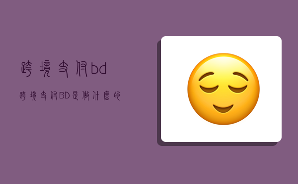 跨境支付bd,跨境支付BD是做什么的-图1