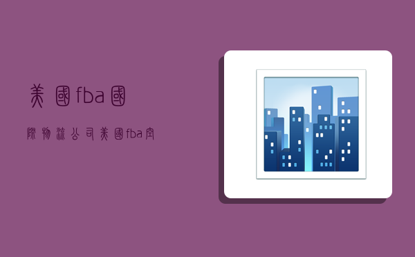 美国fba国际物流公司,美国fba空运物流-图1