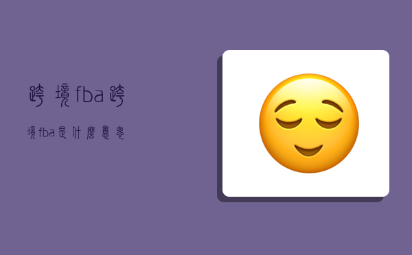 跨境fba,跨境fba是什么意思-图1