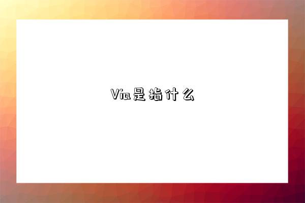 Via是指什么-图1