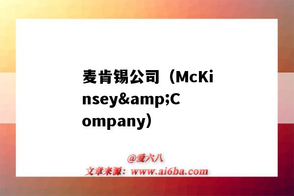 麦肯锡公司（McKinsey&Company）（麦肯锡公司愿景完整版）-图1