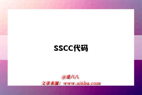 SSCC代码（sscc代码怎么编制）-图1