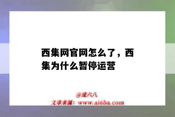 西集网官网怎么了，西集为什么暂停运营（西集网 暂停）-图1