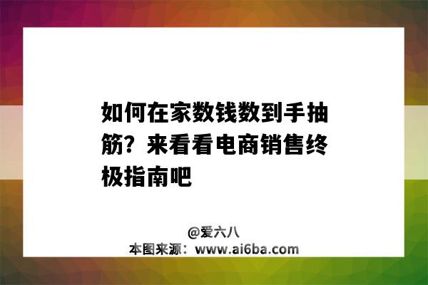 如何在家数钱数到手抽筋？来看看电商销售终极指南吧（赚钱赚到什么 数钱数到手抽筋）-图1